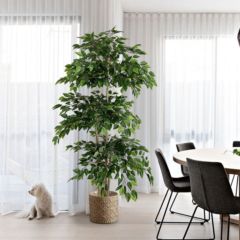 대형 열대 식물 플라스틱 가짜 잎, 실제 터치 녹색 반 - Ficus Lyrata Tree 리뷰 및 가격