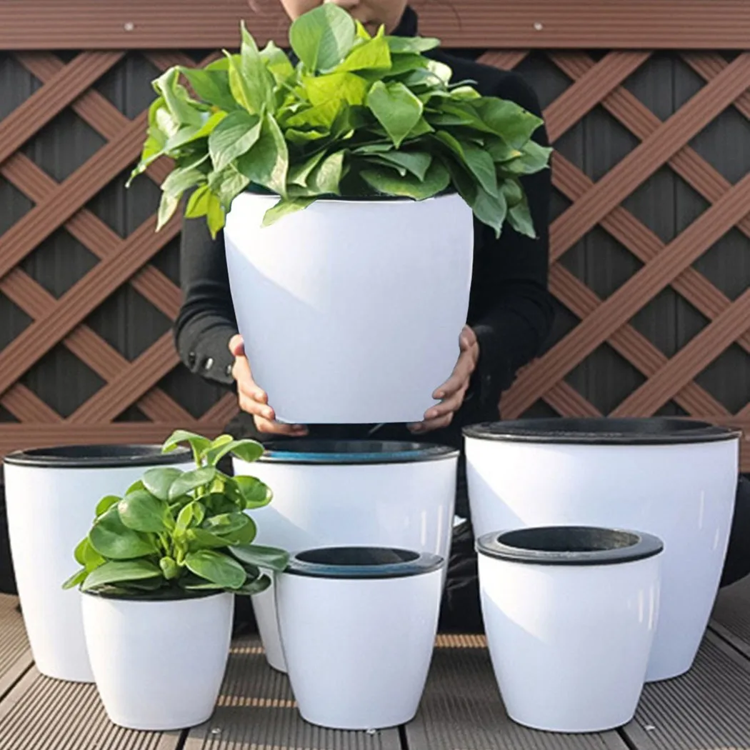게으른 꽃 냄비 자체 급수 식물 꽃 냄비 화분 토양없는 - Aloe Vera Pot 리뷰 및 가격