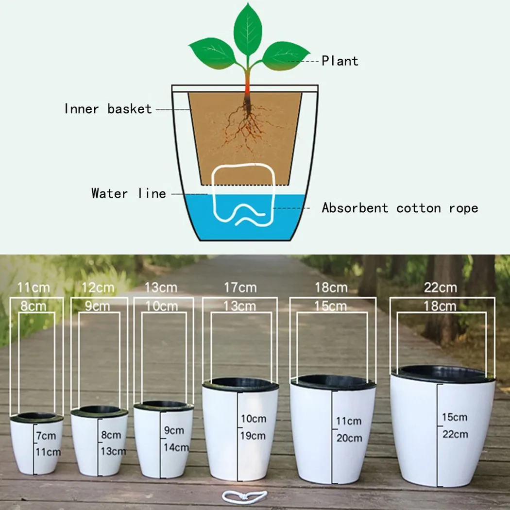 게으른 꽃 냄비 자체 급수 식물 꽃 냄비 화분 토양없는 - Aloe Vera Pot 리뷰 및 가격