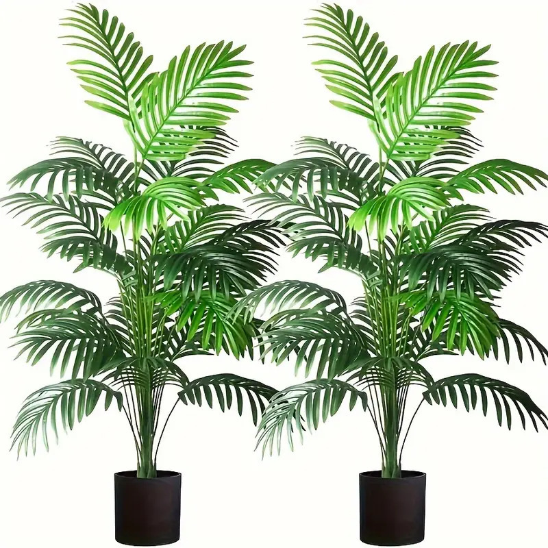 24잎 아레카야자 인조 식물 나무 화분 플라스틱 녹색  - Dracaena Marginata 리뷰 및 가격
