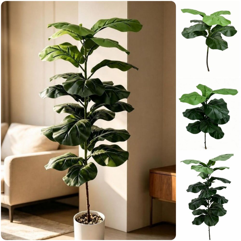 9/15/23 인조 피쿠스 리라타 대형 녹색 인조 야자 - Ficus Lyrata Tree 리뷰 및 가격