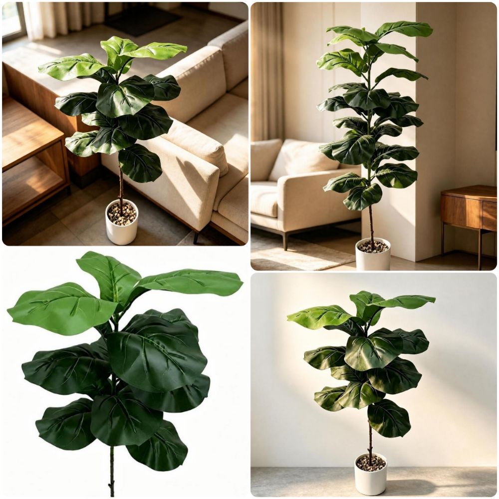 9/15/23 인조 피쿠스 리라타 대형 녹색 인조 야자 - Ficus Lyrata Tree 리뷰 및 가격