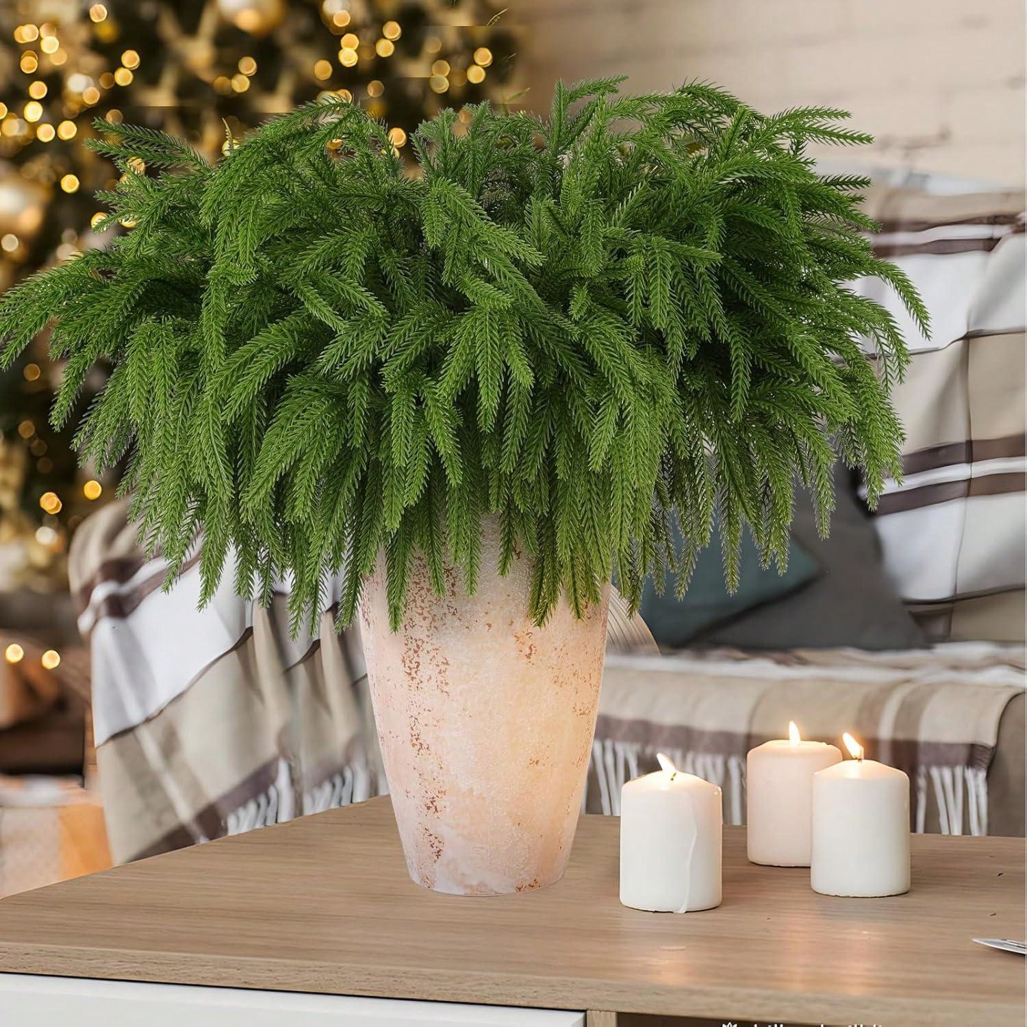 크리스마스 노퍽 지점 현실적인 소나무 노퍽 줄기 DIY - Dracaena Marginata 리뷰 및 가격