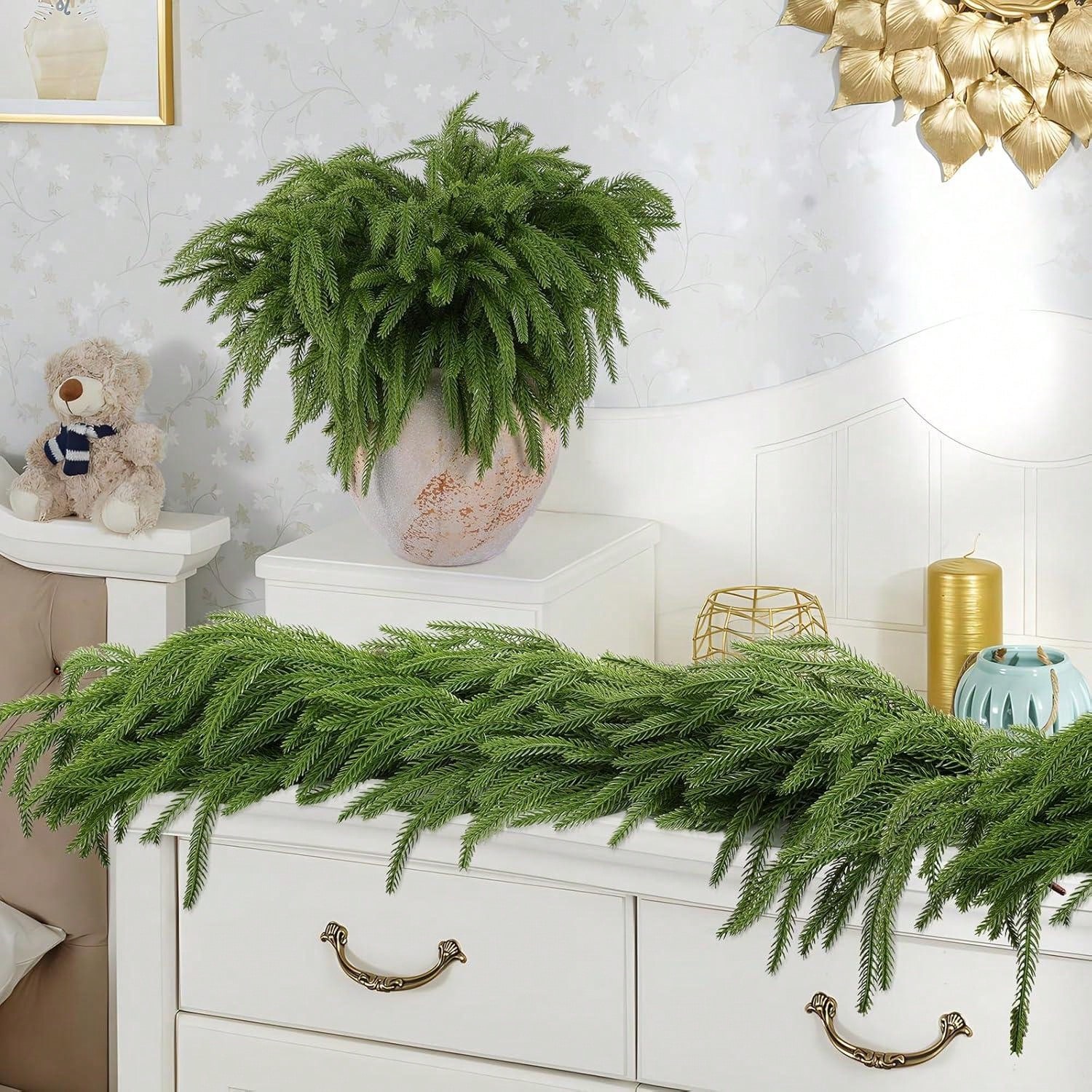 크리스마스 노퍽 지점 현실적인 소나무 노퍽 줄기 DIY - Dracaena Marginata 리뷰 및 가격