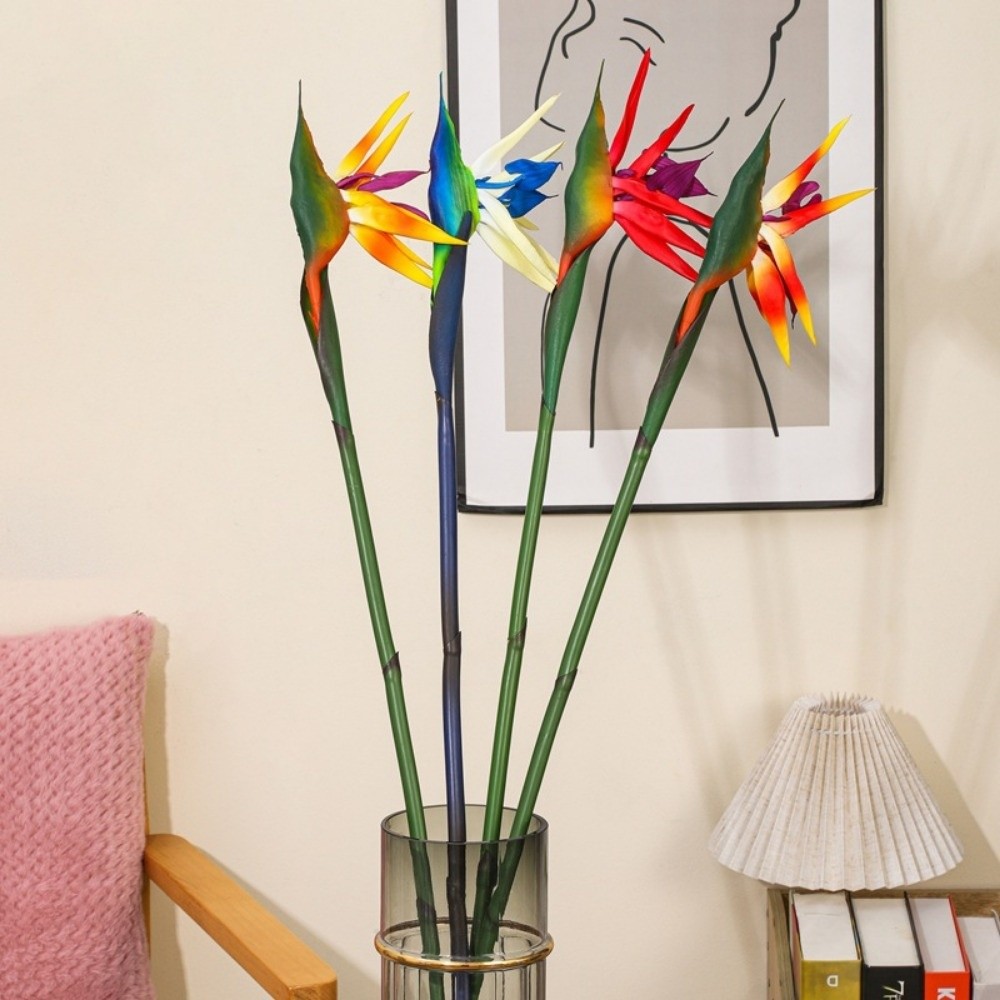 새로운 긴 줄기 인조 귀환조화 장식용 리얼한 촉감의 인 - Bird Paradise Strelitzia 리뷰 및 가격