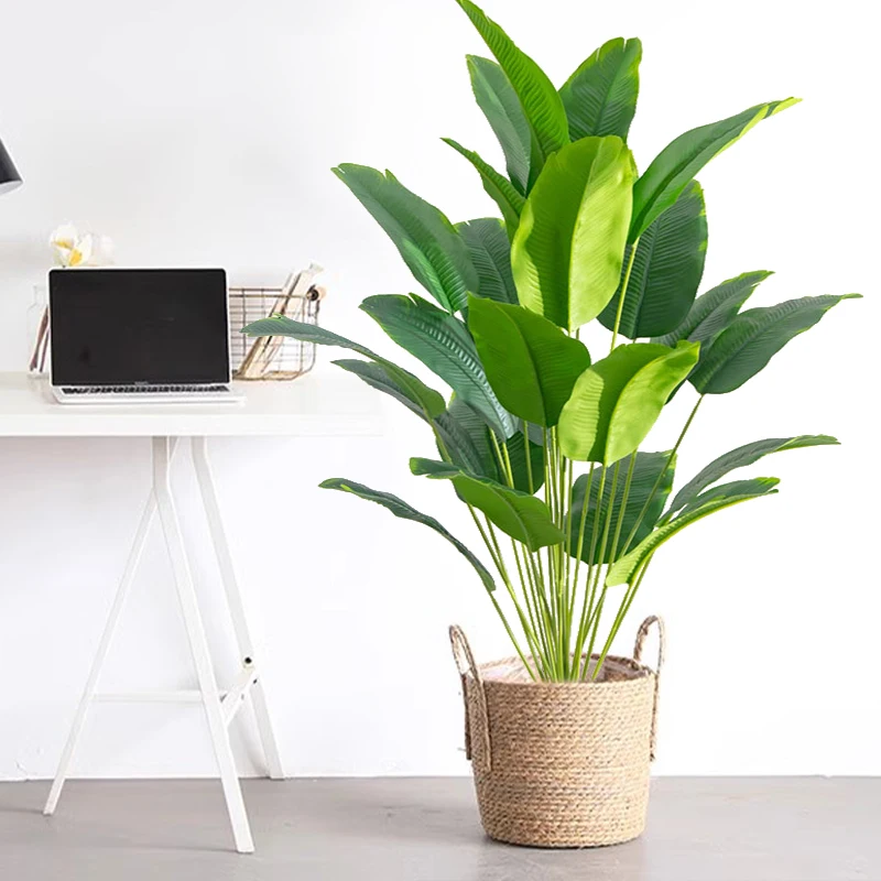 1개 인조 식물 대형 열대 야자수 가짜 바나나 나무 잎 - Dracaena Marginata 리뷰 및 가격